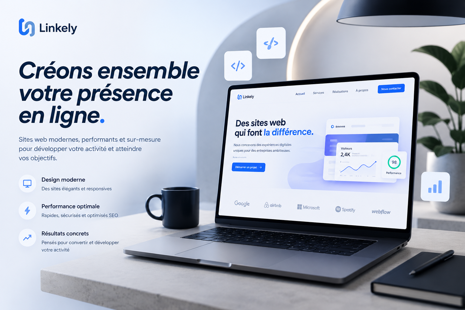 Présentation de l'agence web Linkely